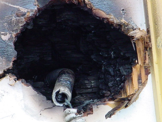 Burnt Sign Wiring