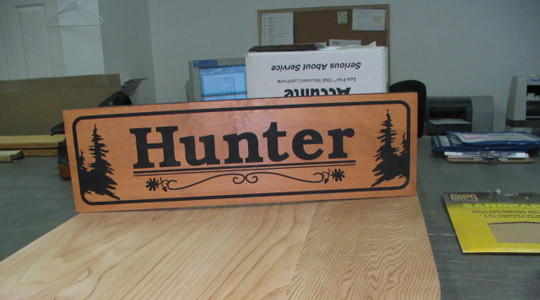 Engraved Wood Sign