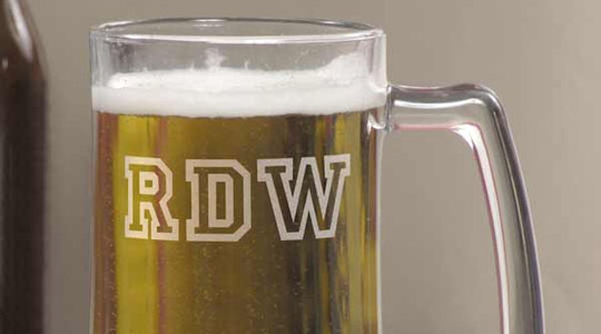 Etched Glass Mug