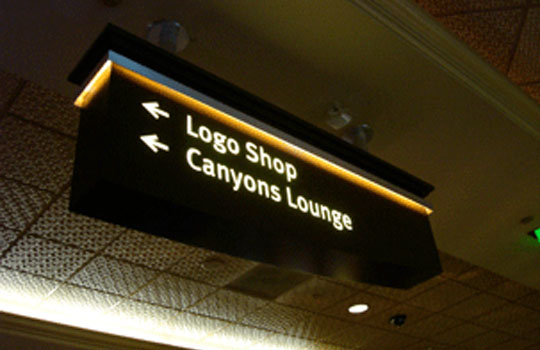 Lighted Wayfinding Sign
