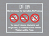 No Smoking, Vaping, or Blazing - Smoking & Building Regulation Signs