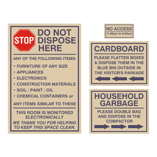 Garbage & Recycling Signs